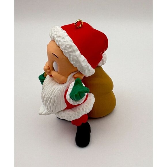 Hallmark Looney Tunes Elmer Fudd Santa Claus Christmas Tree Ornament 1993 - Picture 5 of 9